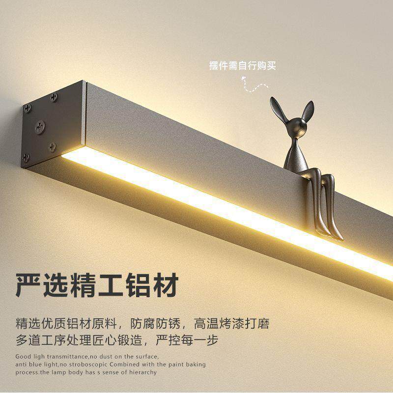 简约壁灯床头卧室插头led线性灯装饰氛围客厅电视背景墙壁灯长条
