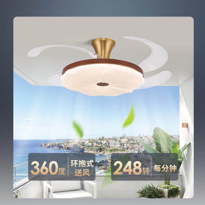 中古风卧室风486扇灯20新款美式复灯古静音5大风力餐2厅吸顶灯中