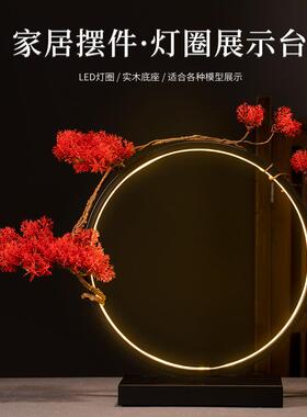 灯圈大号摆件中式禅意创意客厅玄关办公开业送礼桌面家居装饰礼品