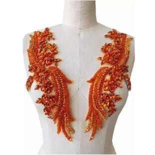 Apparel Handmade Decoration Diamond Beading Appliqued Shiny
