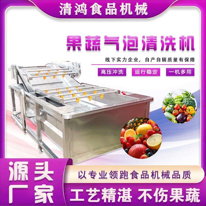 农产品预制菜深加工流水线 不锈钢韭菜气泡清洗机 速冻豆角生产线