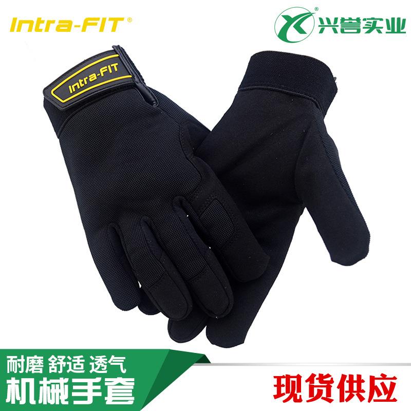 舒适型皮革机械手套 氨纶灵活透气 汽车制造 金属作业 户外运动