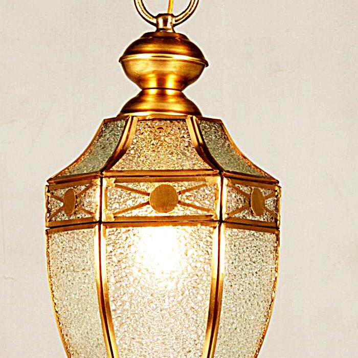 欧式小吊灯全铜小吊灯走廊玄关阳台纯铜灯具复古简约大气