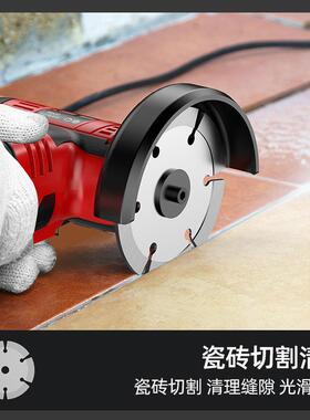 施瓷砖缝具机迷你锂电角磨机美QKG缝剂工工地砖切割勾缝开槽清清