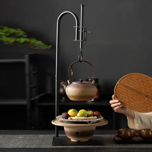 2025新款围炉煮茶自在钩悬挂煮茶壶家用室内全套提梁壶煮茶套装