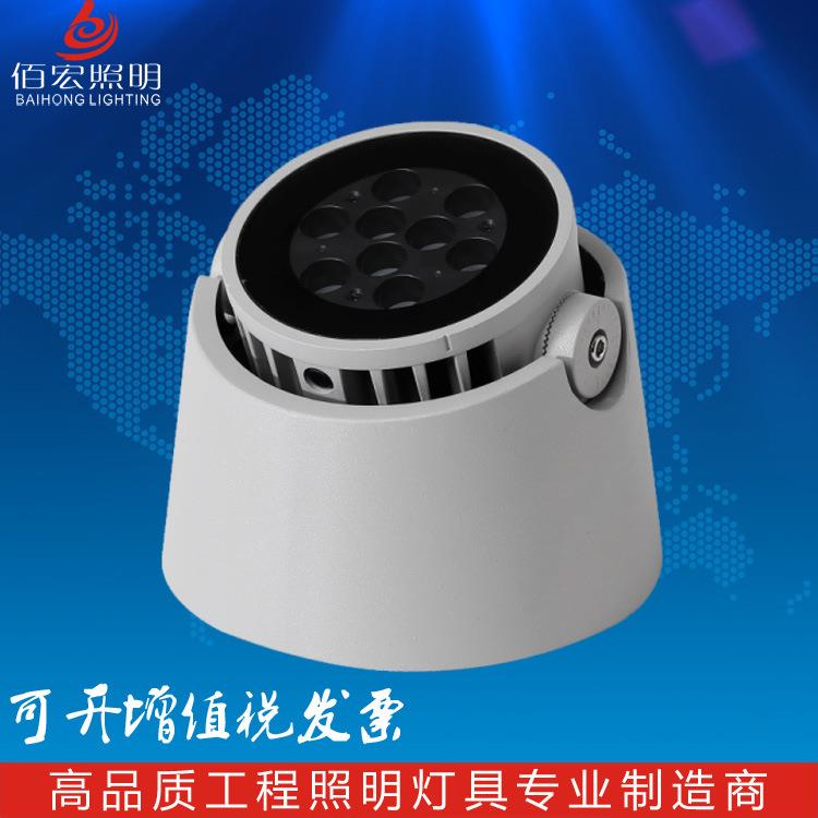 LED喇叭桶射灯斜盖照树灯18W36W54W72W户外景观亮化明装树桩灯