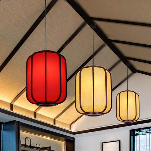 式木艺笼灯庭院餐厅走廊灯灯店火锅店茶楼酒仿古中国中风07601233