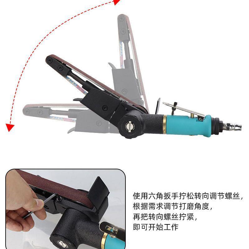 320W气动环带10W砂带砂纸砂带机102mm0mm抛光机砂光机10*30/220*5