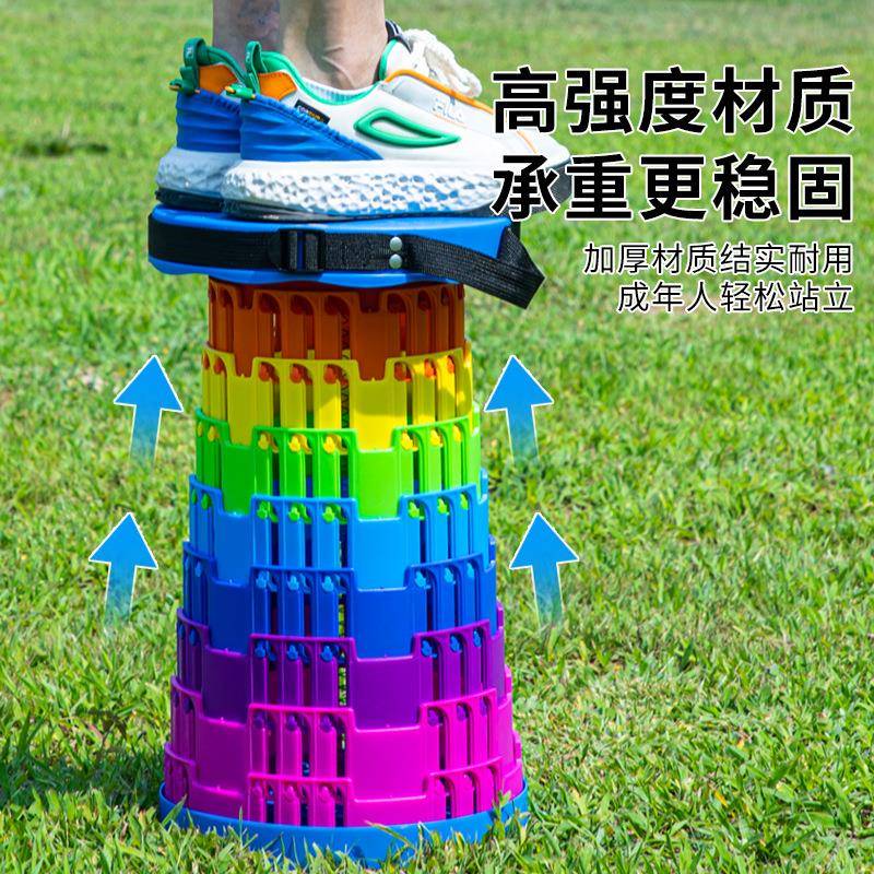 包邮三卡可调节伸缩凳户外便携式折叠凳露营马扎摆摊小凳子折叠凳