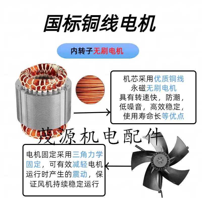G型变频电机散热风机专用通风机冷却通风扇G80A-G355A外转子风机