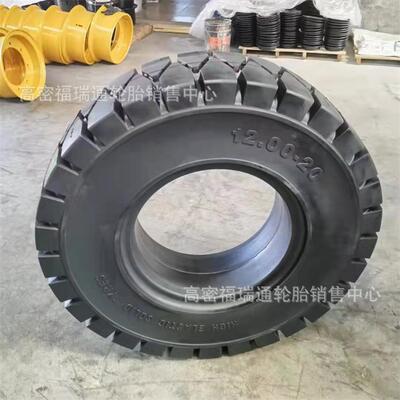 港口专用12.00-20自卸车起重机实心工程轮胎1200-20可配钢圈使用
