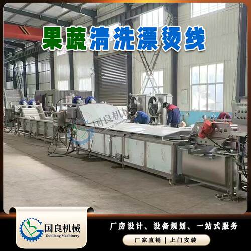 香蕉片漂烫机速冻毛豆清洗漂烫冷却线玉米蒸煮流水线