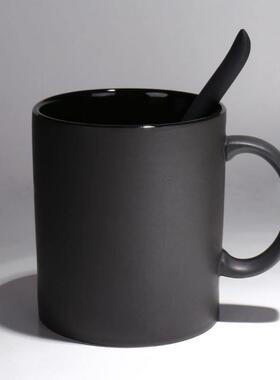 milk tea glass ceramic coffee mug cup cute cartoon spoon 杯