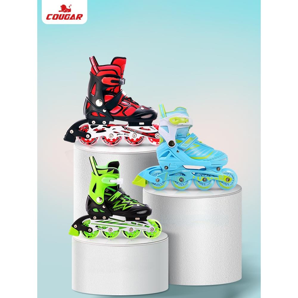 溜冰鞋儿童闪电款3-5-6-8-10岁可调轮滑鞋旱冰鞋初学者男女