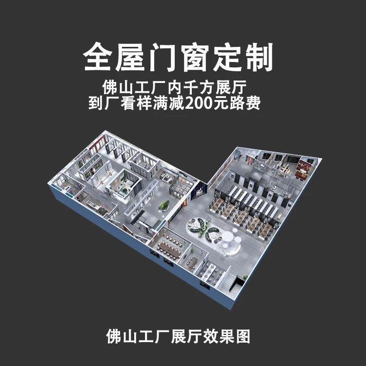 窄边极框移复门古式艺术老铁玻璃法铝合金三四CYE五六联动折叠推