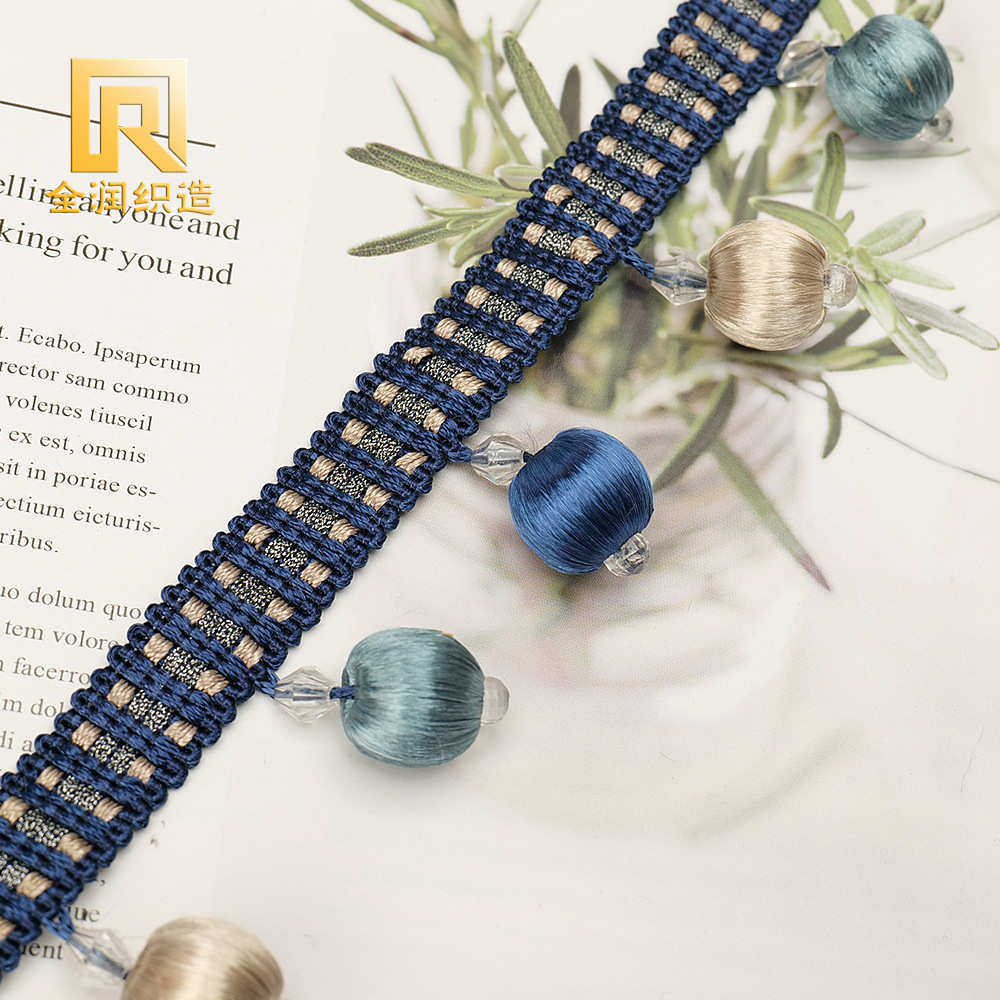 三色包丝木珠花边 家居软装灯罩窗帘花边 帘头装饰小球花边,居家布艺,花边,淘宝优惠券,粉丝福利购,淘宝优惠卷