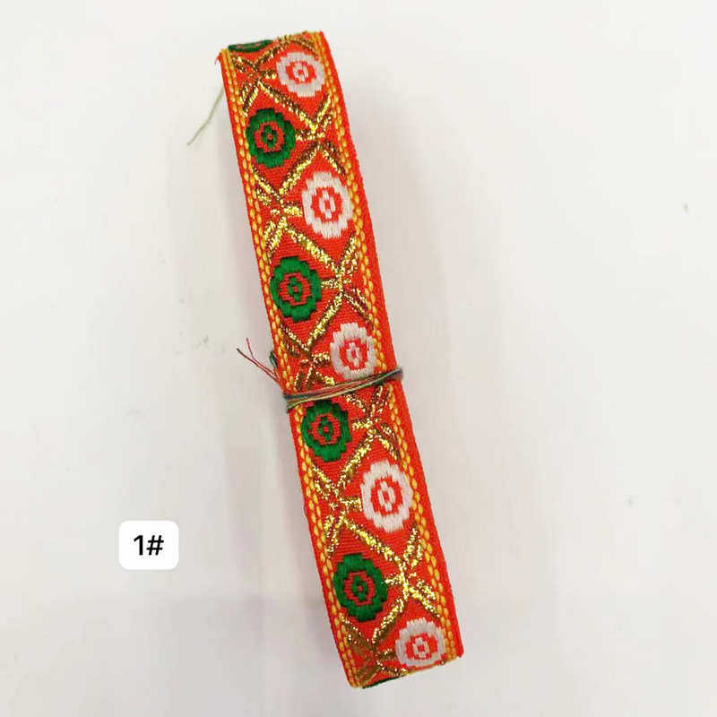 汝蝶2.2cm苗族少数民族花边提花织带瑶族服装服饰辅料涤纶线花边图片