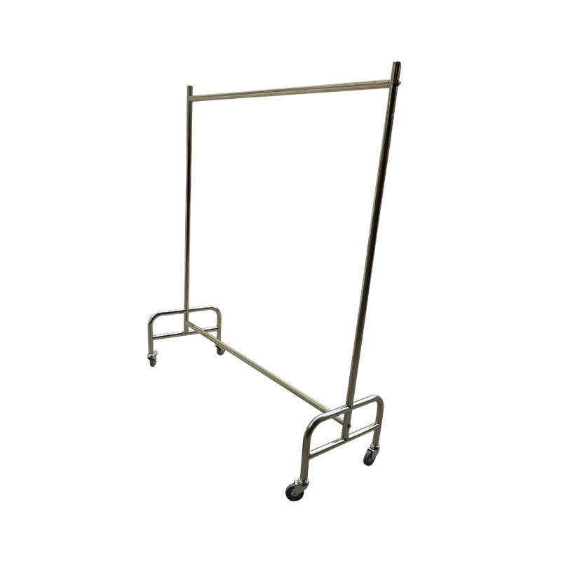 单杆挂衣车不锈钢酒店洗衣房工作车可移动带轮子送衣车架晾衣架