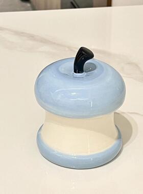 创意可爱苹果烟灰缸客厅桌面装饰品陶瓷高颜值家用办公室收纳盒子