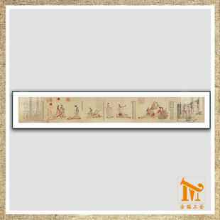 清于非闇摹恺幅之女史人物卷复制国画客厅墙顾饰女史人物画茶室小