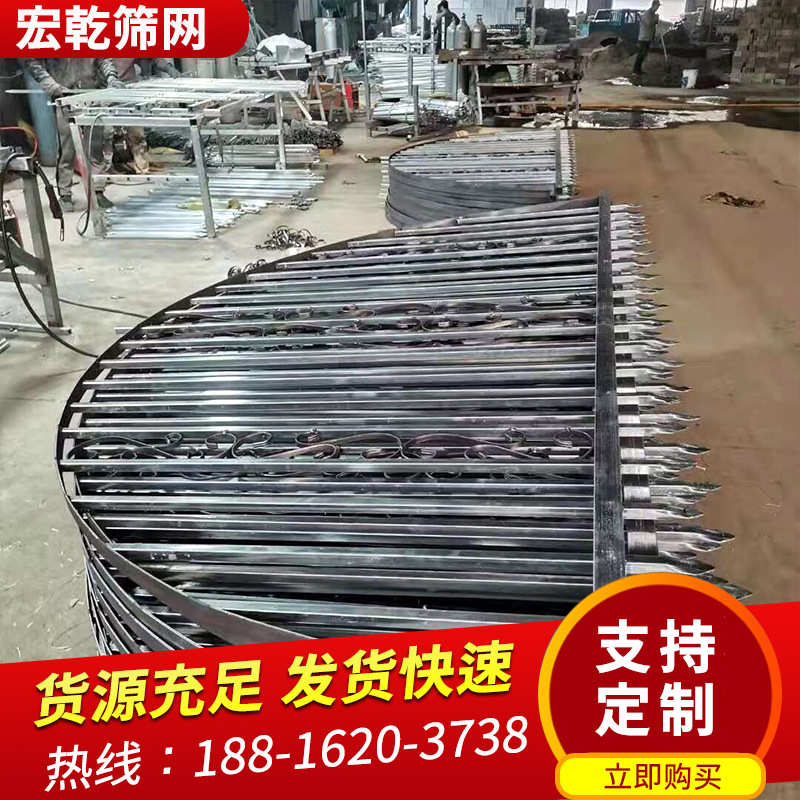 小区锌钢护栏金属镀锌方管护栏别墅围墙铁艺锌钢护栏围栏厂家批发