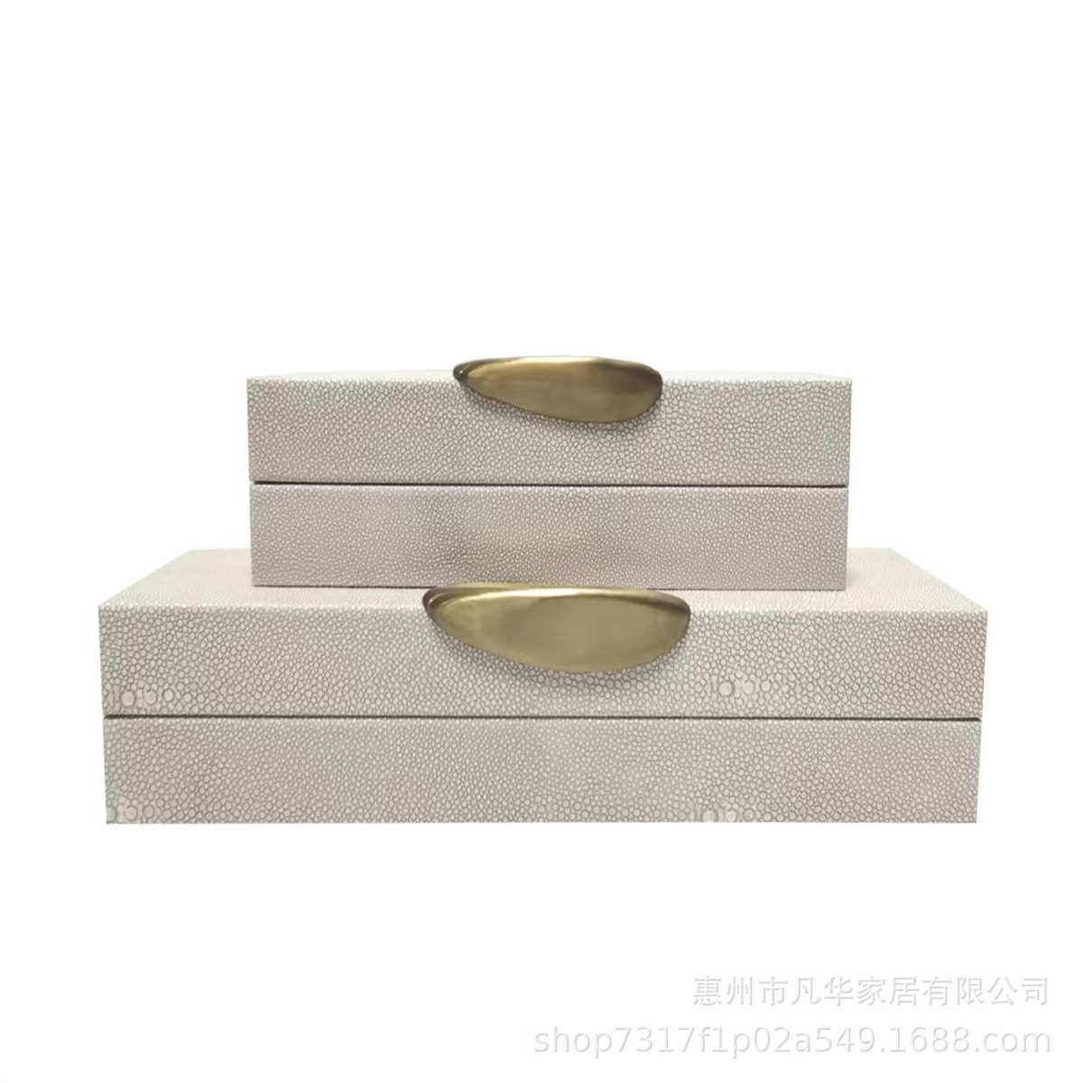 装饰简约客厅摆件售楼处装饰品收纳盒样板房现代饰品盒首饰盒卧室