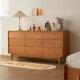 北欧樱桃木实木原木九斗柜客厅家用收纳柜储物柜卧室落地靠墙矮柜