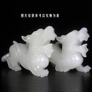 正品天富汗玉石貔貅装摆件 客厅书房玄关家居开然饰阿业送礼品