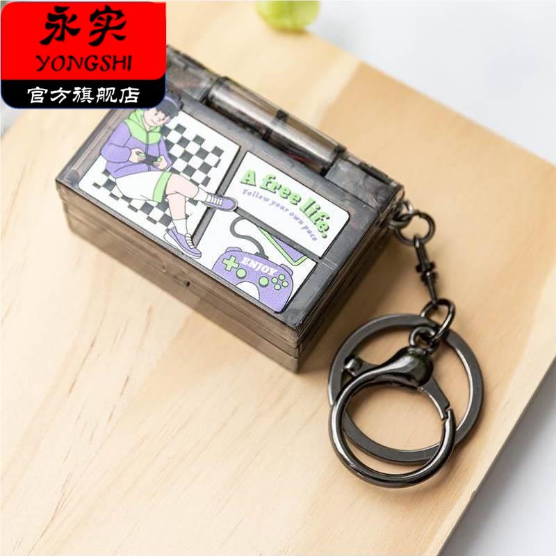跨境迷你俄罗斯方块游戏机钥匙扣 掌上小游戏机玩具可挂书包挂件