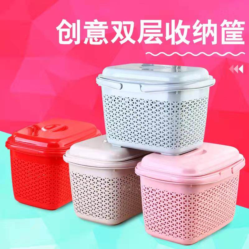 玻璃火罐收纳箱的火罐收纳筐带盖便携柳编野餐篮子藤编物品收纳篮