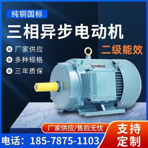 三相异步电动机37w纯铜电机37千瓦4极大功率电动机380V220V