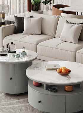 简约可移动阳台车奶油风客厅家用茶几泡茶烧桌一体带F997J55S水茶