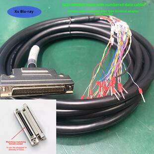 SCSI-HPDB68公头带编号数据线/号码管/压管型端子转接线/分线器