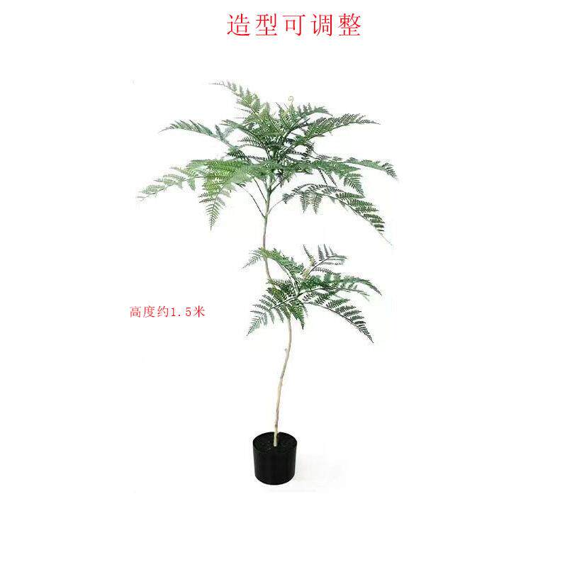 大仿真蓝花楹绿植高端室mhg-内物客厅商仿铺装饰杆弄落地盆栽家居
