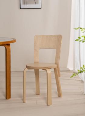 北欧椅经餐厅n28132靠子背餐椅is典中古实木家用简约高级餐桌椅