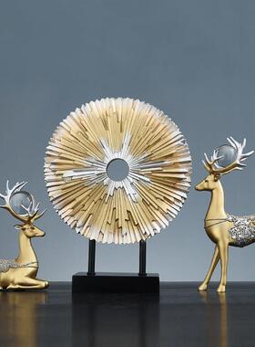 欧式鹿摆件轻奢客厅电视柜桌面的奢华装饰品现代酒柜玄关家居摆设