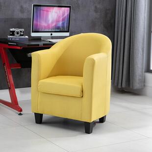 皮质高背单人网吧咖啡厅电竞电脑沙发家用布艺休闲卡座游戏沙发椅