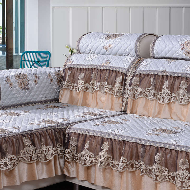GZ6M欧式沙发套罩四季通用亚麻沙发垫简约客厅全包不规则贵妃