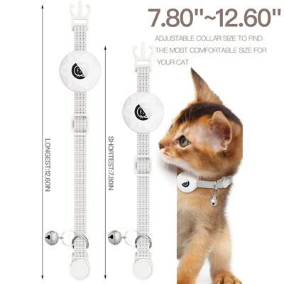 for Apple AirTag Cat Collar,Air Tag Pet Collar with airtag H