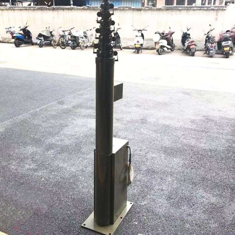 安蒂防雷 6米自立式手动伸缩杆避雷针 车载照明灯升降杆