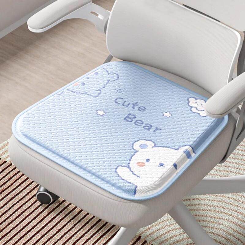 夏季坐垫凉垫办公室久坐卡通矽胶冰垫屁垫冰凉透气?椅垫四季通用