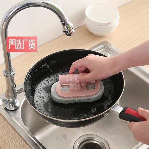 Kitchen cleaning brush with handle, stove stain remover brus