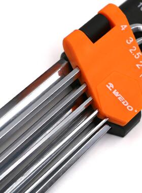 WEDO维度铬钒钢9件套公制加长平头内六角组套L型内六角厂家直供