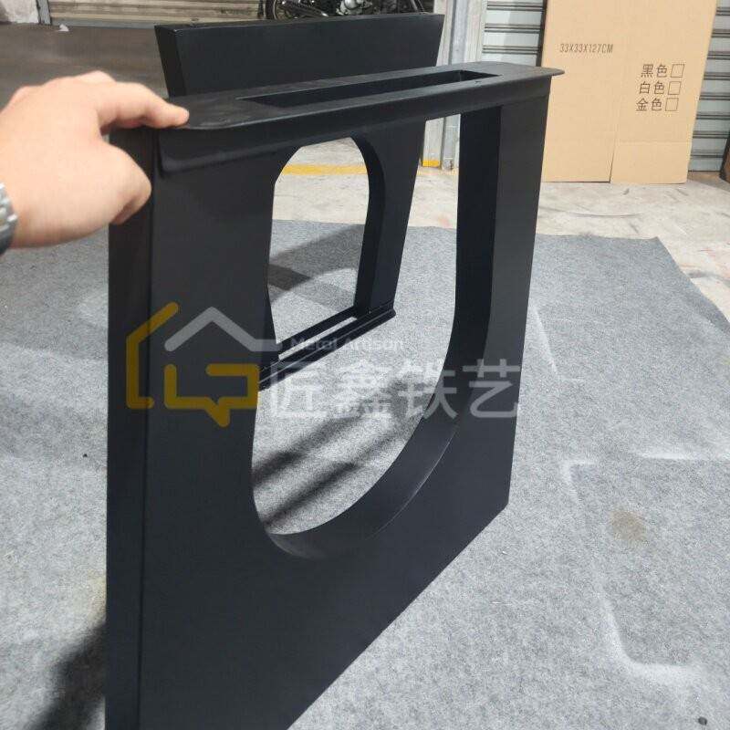 现代简约桌腿碳素钢金属桌架电脑桌餐桌腿支架实木大板办公桌桌脚