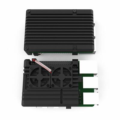 树莓派4代外壳RaspberryPi4B铝合金散热兼容pi2B/3B/3B+/4B双风扇