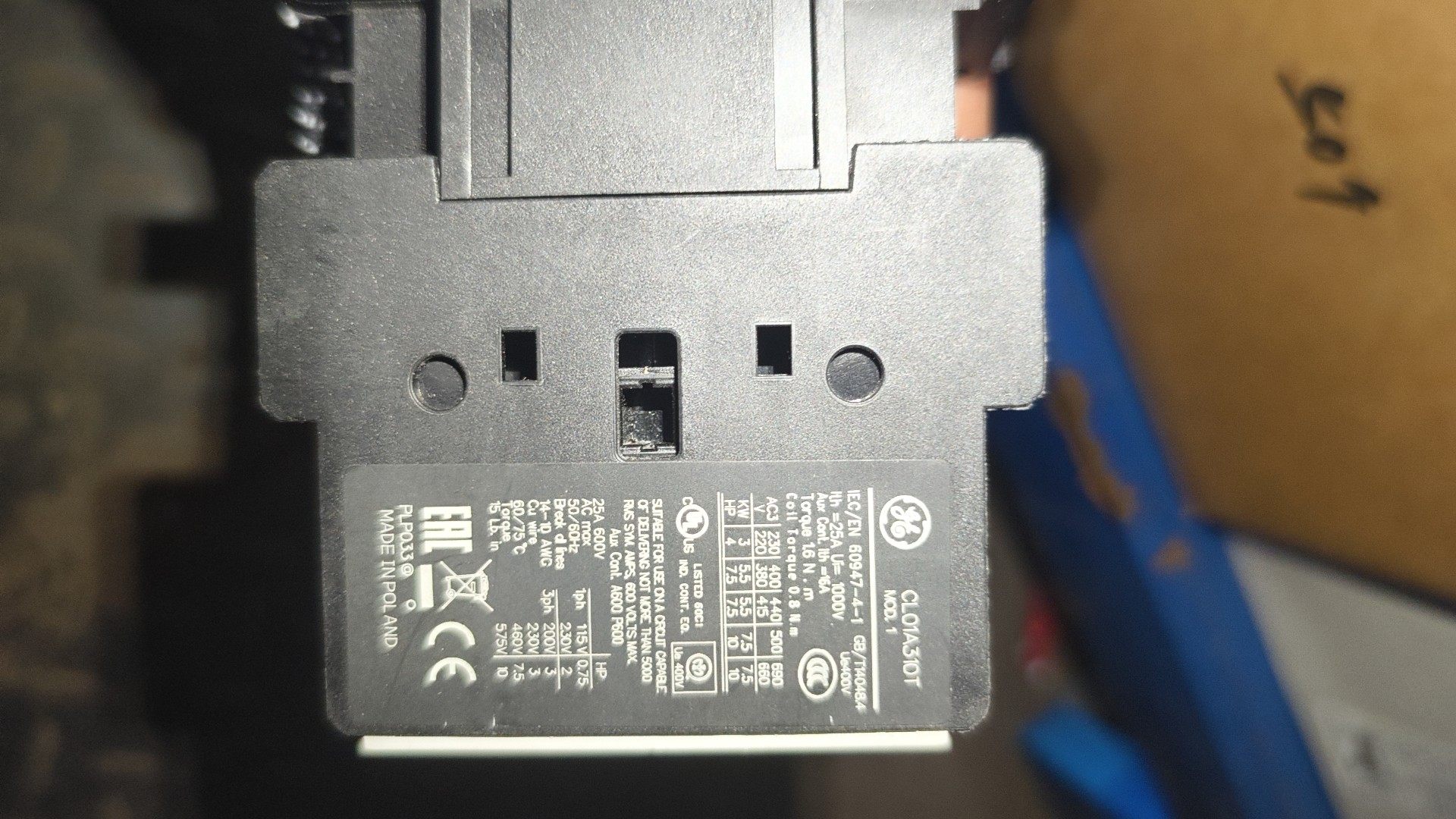 美国GE通用交流接触器CL01A310T，波兰原装进口。全新