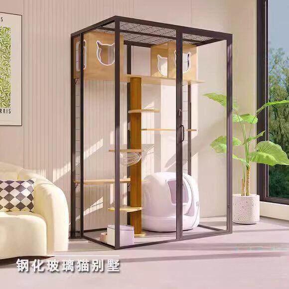猫别墅猫笼家用全景空间猫房子豪华室内大型猫咪别墅玻璃猫屋