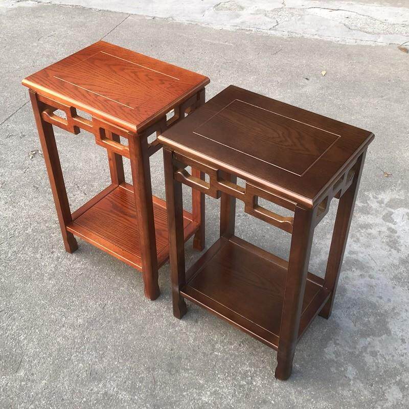 实木花架鱼缸架茶几边几盆景架摆件桌工艺礼品摆饰奇石中式长方形