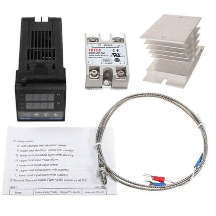 温控器REX-C100 SSR智能温控器+探针+继电器可调温度控制器开X20