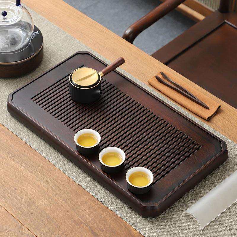 茶盘小型家用储水式干泡茶台大号竹制蓄水轻奢现代新中式茶托盘